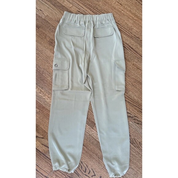 Women’s Joie Gold Khaki Dress Silky Cargo Jogger Pants - Size 2 - Picture 4 of 6